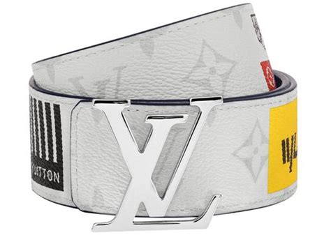 louis vuitton lv initiales belt monogram logo story 40mm white|Louis Vuitton unisex belt.